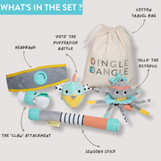 Dingle Dangle Baby Gift Set [Nappy Changer, Mobile, Rattle]